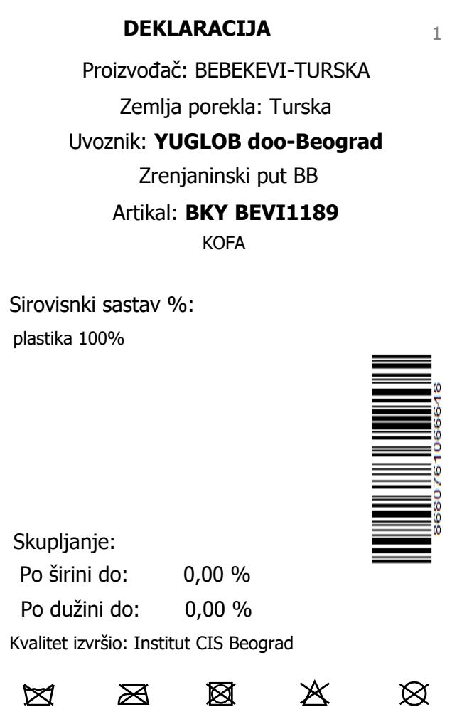 Bebekevi plastična sklopiva kofica za kupanje roze BEVI1189 deklaracija